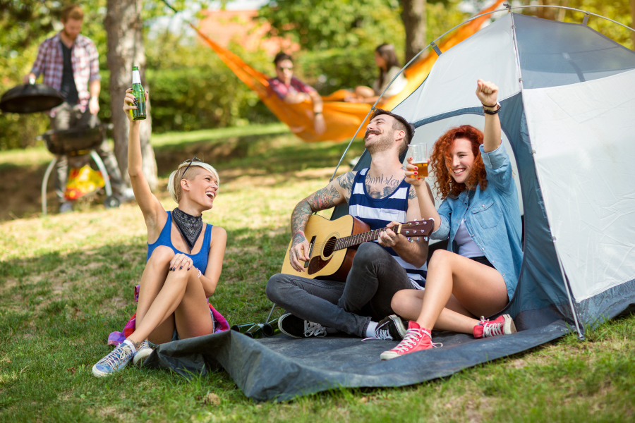 famille au camping costa brava